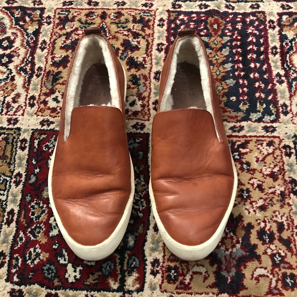 Women’s FEIT Tan Leather Slip On Loafers